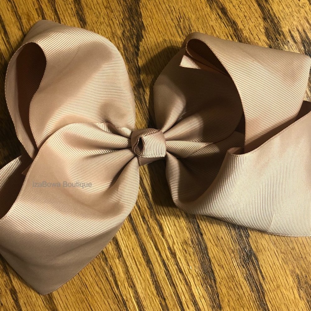 Light Brown 8" Boutique Bow   (2)  5B2494   Handmade NWT Boutique